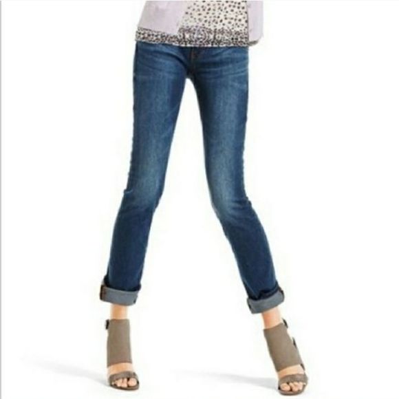 CAbi #201 Lou Lou Dark Wash‎ Straight Leg Jeans 2 - Picture 1 of 7